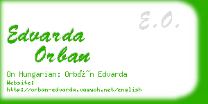 edvarda orban business card